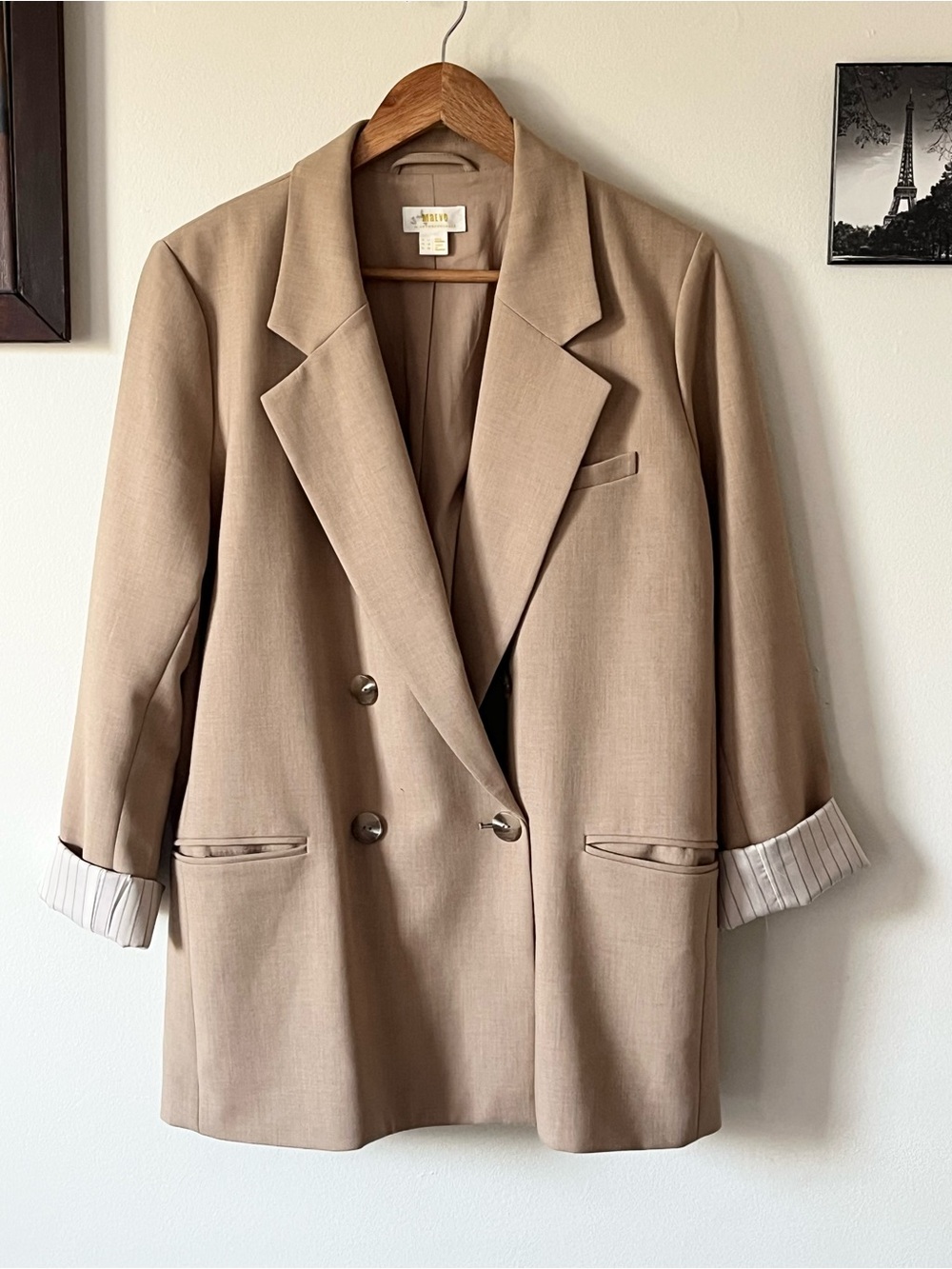 Anthropologie Blazer In Beige- Size 10 PTP 22 inch